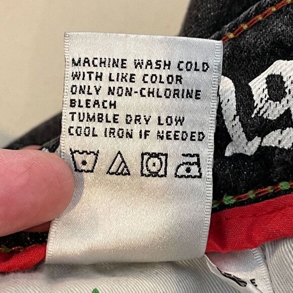 Coogi Dark Blue Australia Embroidered Boot Cut Denim Jeans Size 33.5 - Picture 11 of 12